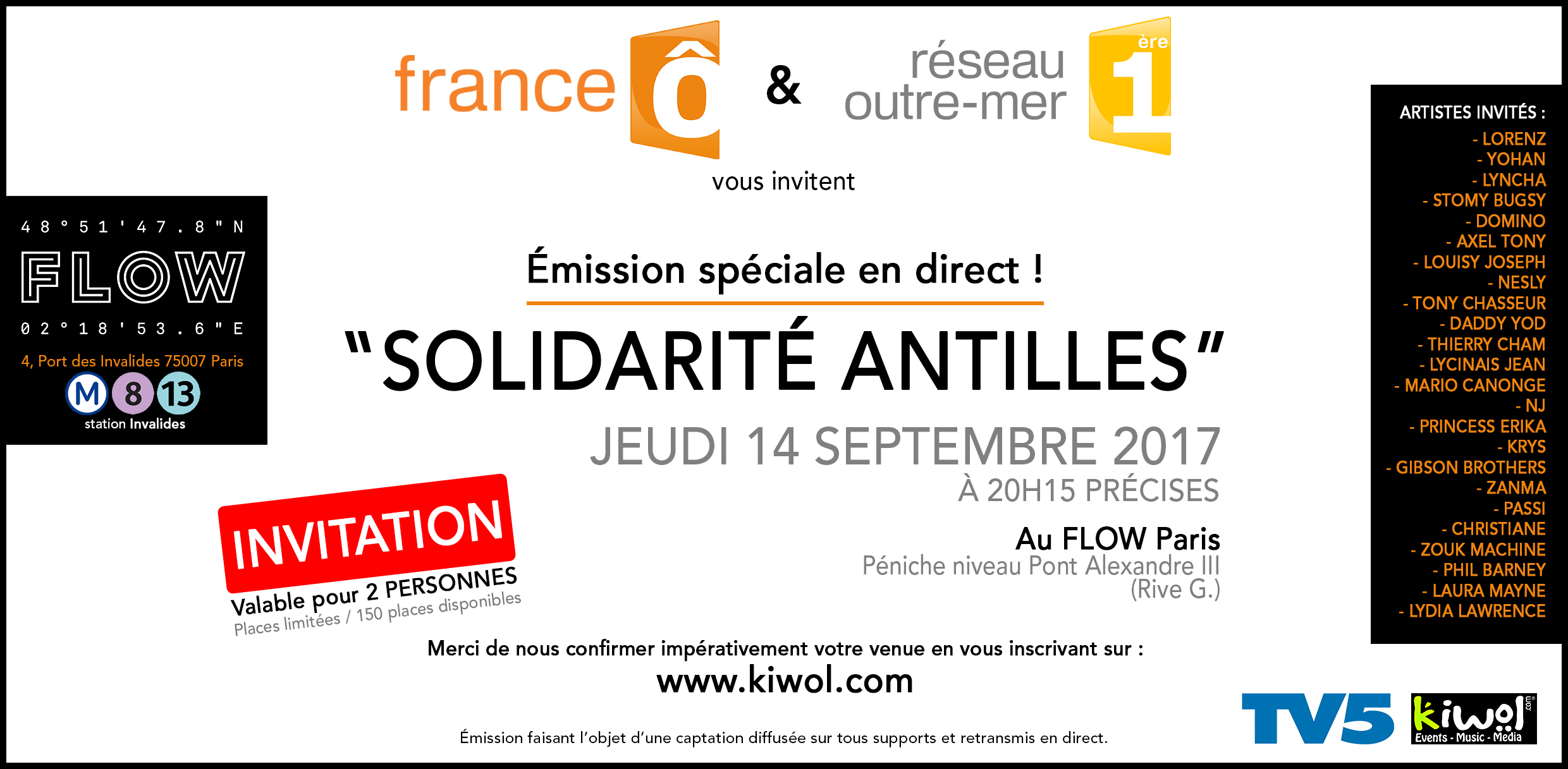 Solidarité Antilles (Émission spéciale en Direct) - Flow / Paris (75)