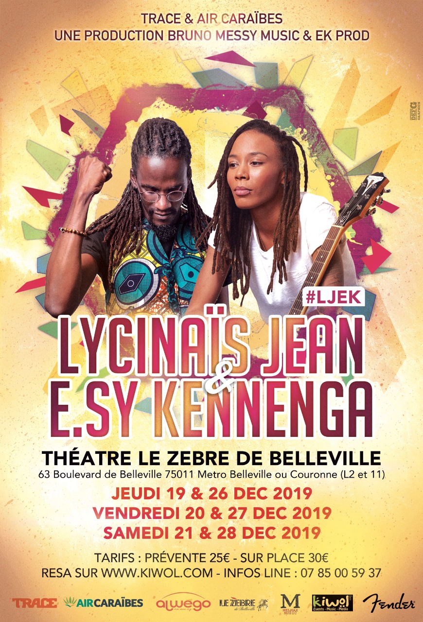 LYCINAÏS JEAN & E.SY KENNENGA EN CONCERT au THEATRE DU ZEBRE DE BELLEVILLE - PARIS