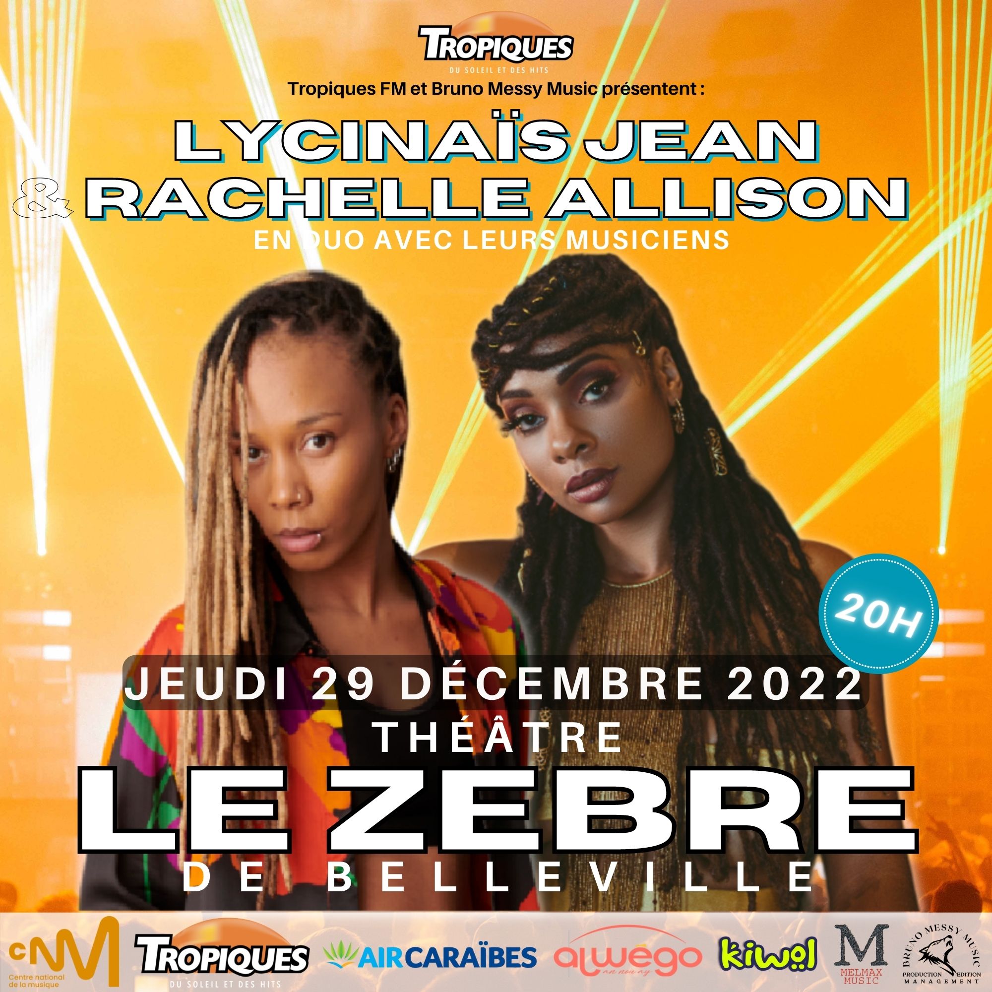 LYCINAÏS JEAN & RACHELLE ALLISON en DUO et en CONCERT au THEÂTRE LE ZEBRE DE BELLEVILLE – PARIS