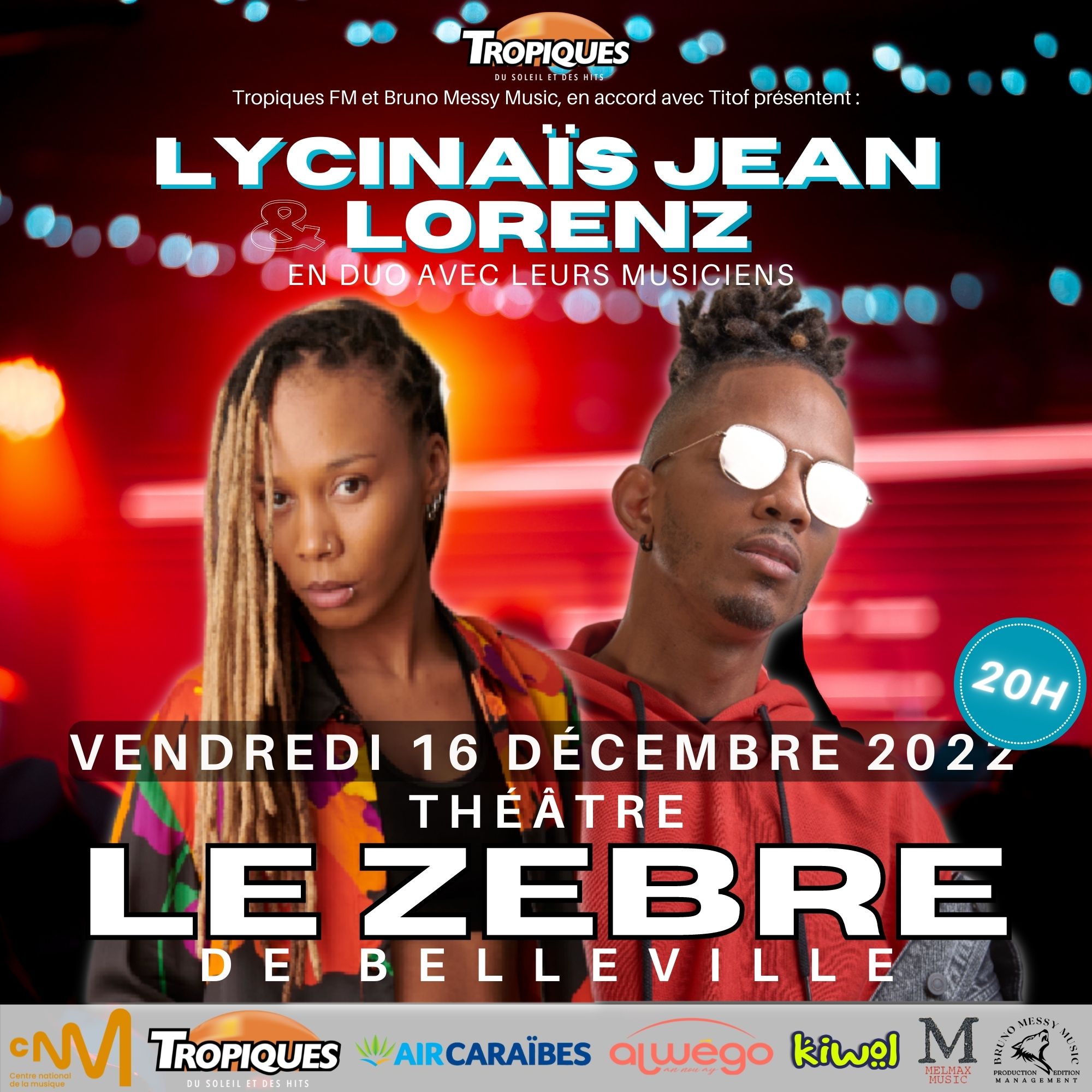LYCINAÏS JEAN & LORENZ en DUO et en CONCERT au THEÂTRE LE ZEBRE DE BELLEVILLE – PARIS