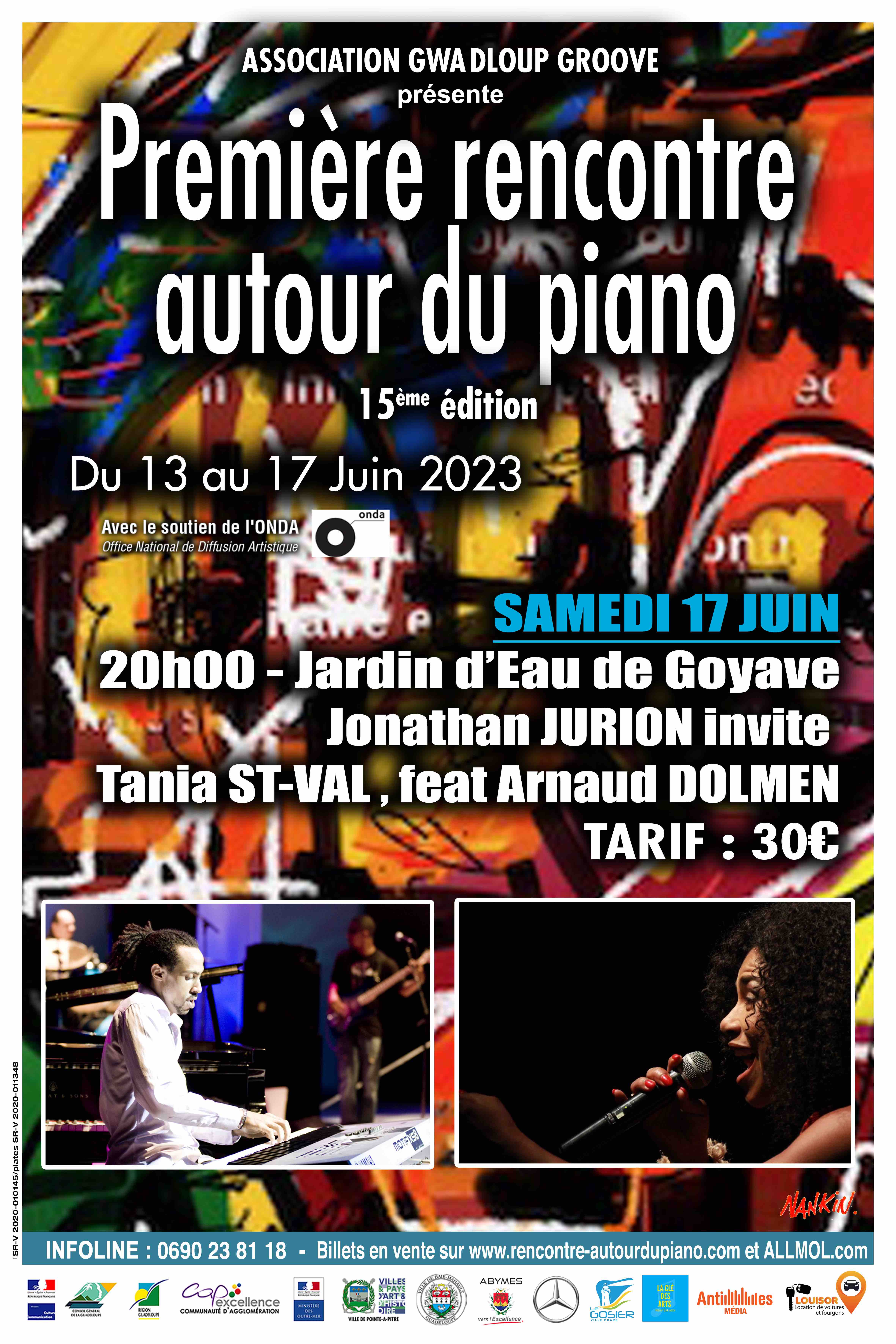 Première rencontre autour du piano/concert jonathan jurion invite Tania St val beat Arnaud dolmen.