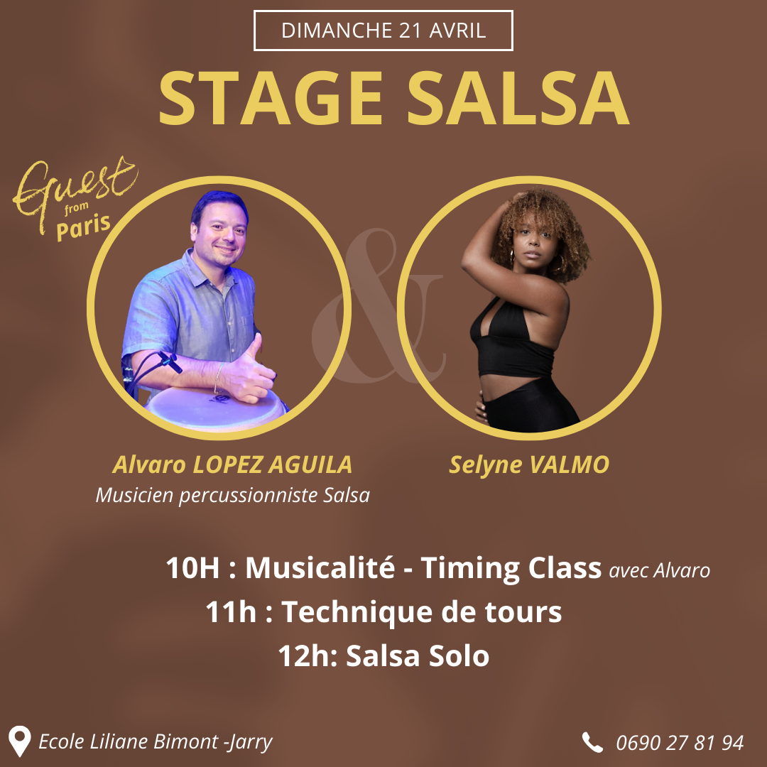 Stage salsa Avril. 2024